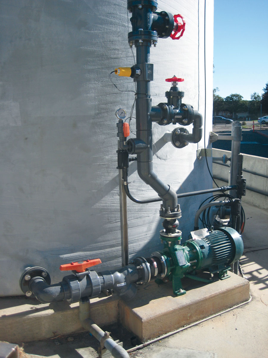 upgraded pump, piping, valves, and flow strainers